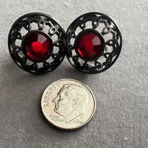 Vintage Style Garnet Earrings